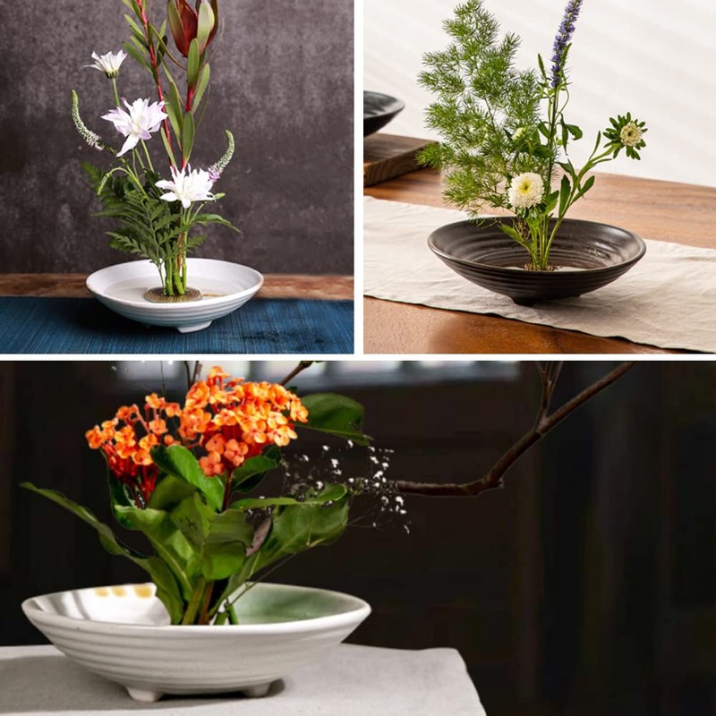 HIGHAWK Flower Vase, For Artificial Flowers, Water Base, Pottery, Flower