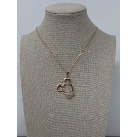 Mickey Pendant Necklace with Gems for Women & Girls (Rose Gold), Metal, Metal, Unknown