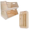 Wilson Wood Unfinished Large Stackable Openfront Pine Crate for Storage