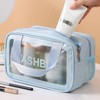 Shower Mesh PVC Waterproof Pouch Waterproof Bag Blue
