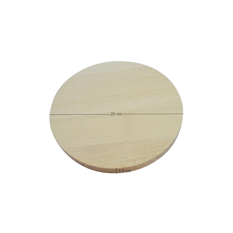 Solid Wood Kitchen Chopping Board Circular 20cm