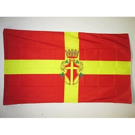 AZ FLAG Messina with arms Flag 3' x 5' for a pole - Messina in Sicily flags 90 x 150 cm - Banner 3x5 ft with hole