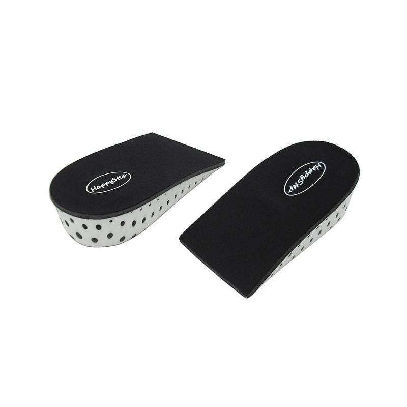 Happystep Men's Half Insoles for Height Boost 3cm Black