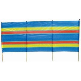 Garden Mile Heavy Duty Multicolour Garden Windbreaker - Windbreaker for Beach, Caravan Camping Shelter, Holiday, Sun Shade - Tall Wind Break for Privacy Screens (4 Pole Wind Break, 225cm X 90cm)