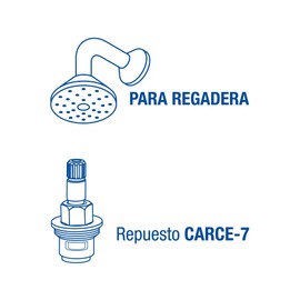 Foset E-052SCE, Juego 2 llaves empotrar roscables, cerámico de 1/4 vuelta