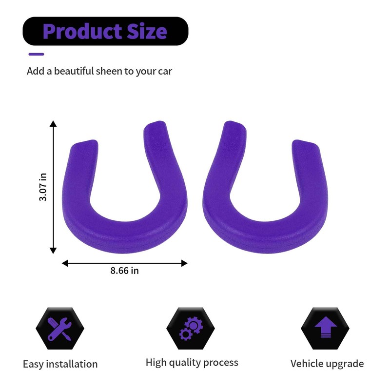 RT-TCZ Tow Hook Covers Bumper Tow Hook Covers Rubber Protector