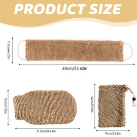 NHQZ Back Scrubber, Exfoliating Back Scrubber for Shower, Wash Cloth with Handles, Body Scrub Back Wash Aid for Removing Dead Skin