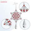 FIHOO Christmas Tree Ornaments – 2024 Rhinestone Snowflake Hanging Pendant