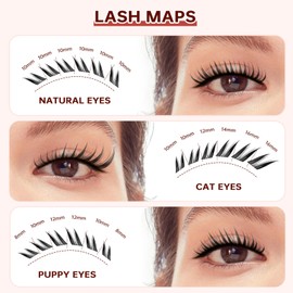 JOLIETIFY Lash Extension Kit, Foxy Style, Faux Mink 8-18mm Cluster Lashes, Bold Lifted Look, Reusable Individual Lashes with Waterproof Bond & Seal, Lash Tweezers & Remover, Easy DIY for Beginners