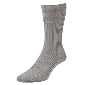 HJ Hall softop cotton socks HJ91 mid grey 13-15 (3 pair)