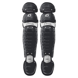 Champion Sports 14.5"L Pro Model Double Knee Shin Guards with Wrap-around Padding - Ages: 12-16