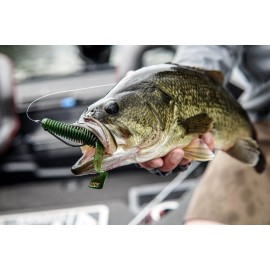 LunkerHunt 4.5" Versa Fish Soft Plastic Fishing Baits - Choose Colors - 8 Pack - Watermelon Black Red Fleck