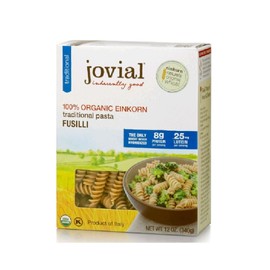 Jovial Fusilli Einkorn Pasta | Organic Fusilli | Non-GMO | High Protein | Lower Carb | USDA Certified Organic | Kosher | Delicious Pasta | Made in Italy | 12 oz (6 Pack)