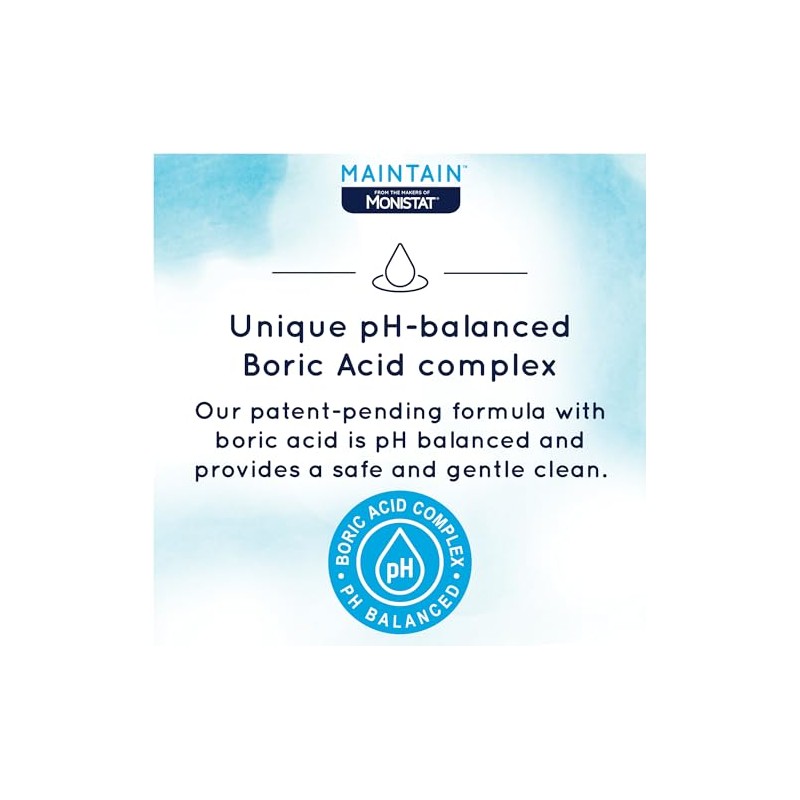Monistat Boric Acid Feminine Cleanser, Fragrance Free Feminine Wash, 10
