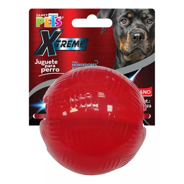 Fancy Pets Juguete Para Perro Extreme Bola Resistente Med Fancy Pets Color Rojo