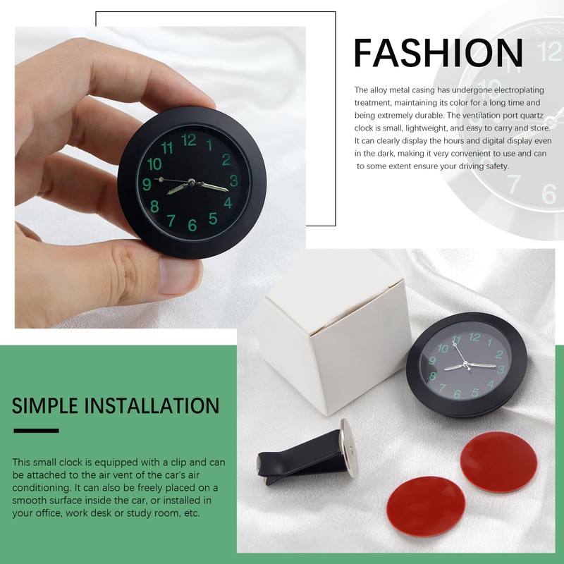 Car Dashboard Clock, Mini Luminous Car Clocks, Universal Automotive Clock,
