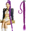 36 Inch Purple Hair Extensions Pre-Braids Braiding Hair for Cosplay