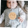 Kisangel 6 pcs Wooden Monthly Milestone Markers Double Sided Growth