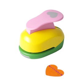 Heart Punch 1.5 inch Craft Lever Punch Handmade Paper Punch for Crafting Scrapbooking,DIY Card Making Candy Colour by Random 1.5 inch Heart