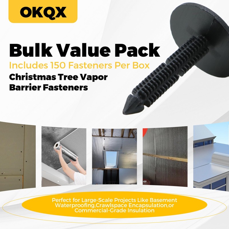 OKQX 150-Pack 1 3/8'' Christmas Tree Vapor Barrier Fasteners -