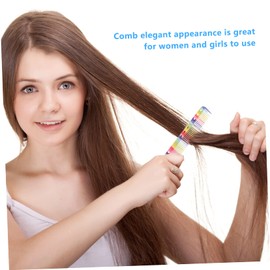 HONMEET 9pcs Rainbow Haircut Combs for Hairdressing Lightweight Detangling Combs for Hair Types Sturdy and Flexible Design for Easy Styling