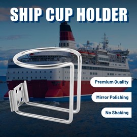 2pcs Stainless Steel Boat Ring Cup Drink Holder, TACYKIBD Universal Car Drink Holder with Screws, Car Bottle Holder Anti-Rocking Cup Holder for Marine Yacht Truck RV Trailer Boat Car Hardware