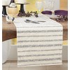 SARO LIFESTYLE Decima Collection Thin Striped Design Table Runner, 16"x72",