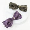 (2 types) Burnaby double loop tweed gold thread hairpin gold