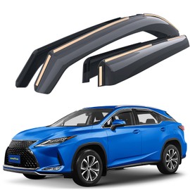 Goodyear Shatterproof in-Channel Window Deflectors for Lexus RX 350, RX 450H 2016-2022, Rain Guards, Window Visors for Cars, Vent Deflector, Car Accessories, 4 pcs - GY008124
