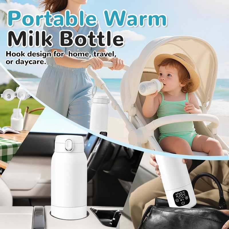 Portable Milk Warmer for Travel,Formula Container to Go 17oz Baby