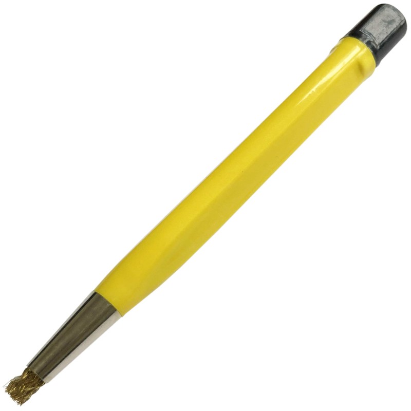 4 SCRATCH BRUSH SET : Brass Steel Nylon Fiberglass Watch