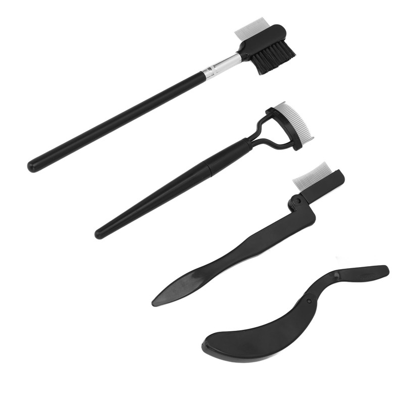 4 Pieces Folding Eyebrow Comb Eyelash Separator Grooming Brush Portable