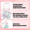 Dream Catcher for Girls, Pink Cat Dreamcatcher with Feathers, Cat