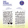 1600 Pieces 30 Sheets Vinyl Cursive Letters Stickers Set,1 Inch