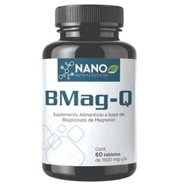 Bisglicinato de Magnesio. 60 tabletas con 200mg de bisglicinato de Magnesio por porcin.                                                               