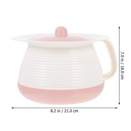 DOITOOL Chamber Pot Plastics Urine Bucket with Lids Portable Urinal Toilets Urine Bucket Bottle Bedpan Spittoon for Women Men Elderly Patient Disabled Pink