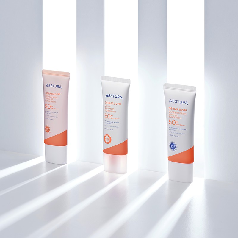 Astra [에스트라][더블] 더마UV365 비타C 광채수분 선크림 40mlX2개 SPF50+ PA++++(본품 1개