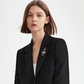 Butterfly Music Knot Brooch Cubic Zirconia Delicate Sparkling Crystal Music Pins Dress Suit Shirt Scarf Jackets Hat Bag Brooch for Women Men Girls Musicians Party Jewelry, Metal, Cubic Zirconia