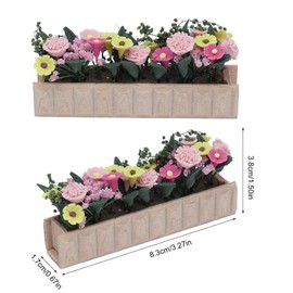 Dollhouse Flowers Garden, Mini Dollhouse Green Furniture Model Toy for