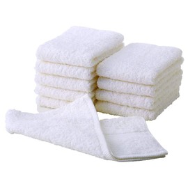 Hotel Hand Set of 10 Hand Towels, Made in Japan, Senshu Towel (Approx. 12.6 x 13.0 inches (32 x 33 cm), Off-White