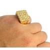 Nugget Design 14k Gold Plated Square Pinky Fashion Bling Hip