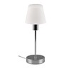 Trio Leuchten Luis II 595700106 Table Lamp Chrome Metal White