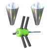 Power Plucker Feather Remover Two Medium Restraining Cones Chicken Poultry