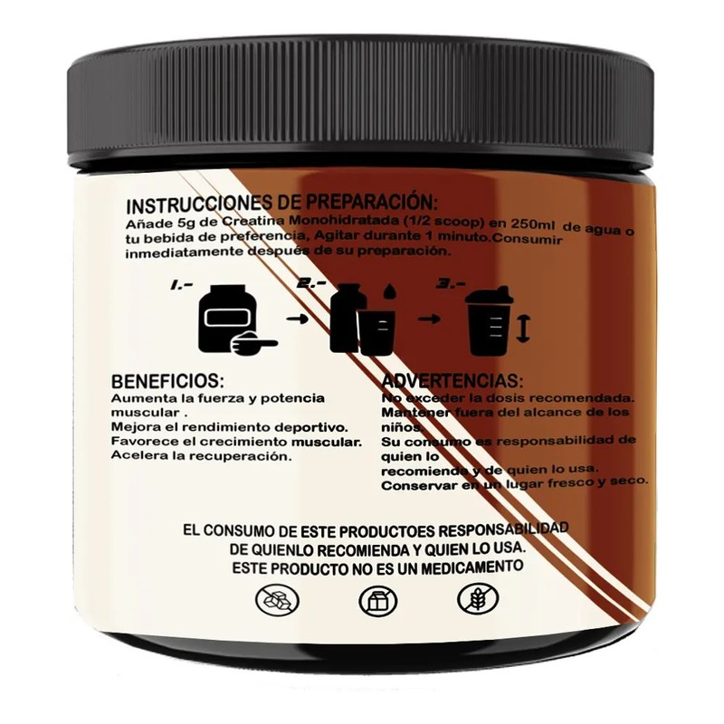 Creatina Monohidratada Suplemento 500gr Klokan 100 Servicios