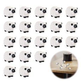MUYAPAY Pack of 20 Mini Sheep Figures, Cute Decorative Sheep Garden, Waterproof Resin Sheep Figures, Reusable Sheep Decoration, for Moss Landscape, Fairy Garden Decoration, Sheep Lovers, DIY Crafts