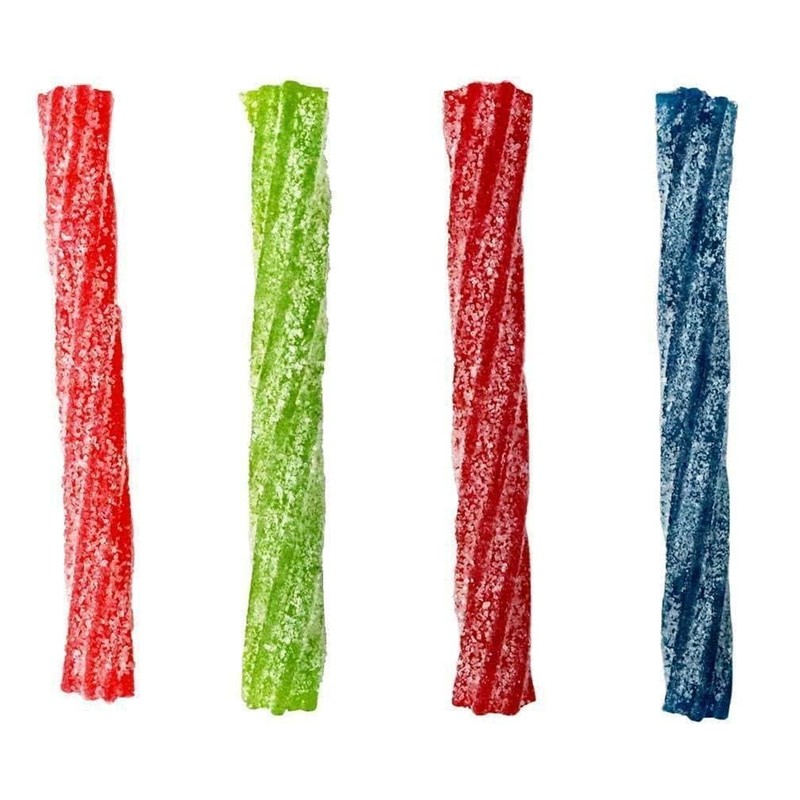 Sour Straws Assorted Fruit Twists, 1 LB Bulk Bag, 3