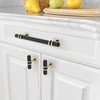 Amerdeco Pack of 10 Furniture Knobs Black Bar Handle Kitchen
