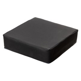 TiborTex Orthopaedic Chair Raiser Seat Cushion Black Faux Leather Floor Cushion Chair Cushion Stand Aid Wheelchair Cushion Seat Pad