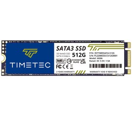 Timetec 512GB SSD 3D NAND SATA III 6Gb/s M.2 2280 NGFF 256TBW Read Speed Up to 550MB/s SLC Cache Performance Boost Internal Solid State Drive for PC Computer Laptop and Desktop (512GB)