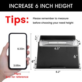 MYMULIKE Bed Risers 3 Inch Heavy Duty, Oversized Furnitures Risers 3 inch Support 6000 lbs, Bed Table Rising Blocks, Fits for Couch, Sofa, Chair, Furniture Lifts (6 Inch Black 8 Pack)